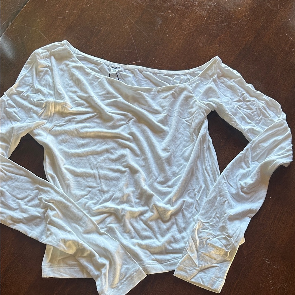 Garage White Off-Shoulder Blouse